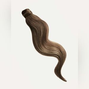 LUXY Clip-In Ponytail Extension - Ash Brown Balayage 20"
